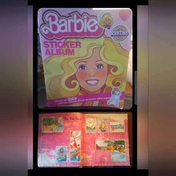 Vintage 1983 Barbie Stickers Bundle (9 packages of 30) and Book - Picture 2 of 3